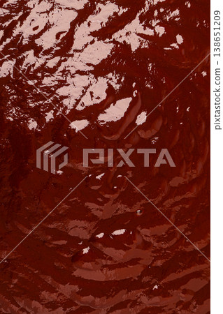 Viscous brown liquid flowing glossy abstract background texture Viscous brown liquid flowing glossy abstract background texture 138651209