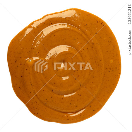 Mustard sauce dollop swirl isolated on transparent background Mustard sauce dollop swirl isolated on transparent background 138651218