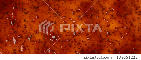 Glossy balsamic glaze sauce creating textured food background Glossy balsamic glaze sauce creating textured food background 138651222