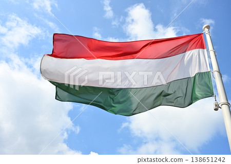 Hungarian Flag Flying 138651242