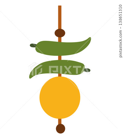 Dango skewers Japanese dessert illustration Dango skewers Japanese dessert illustration 138651310
