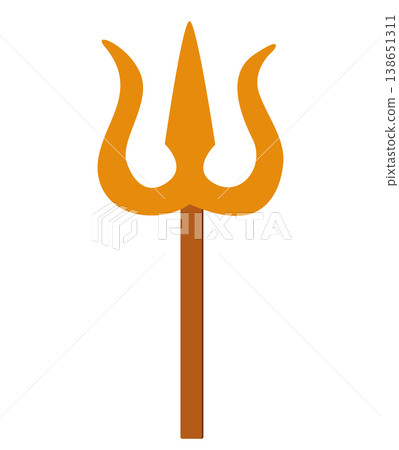 Trident spear symbol simple illustration Trident spear symbol simple illustration 138651311