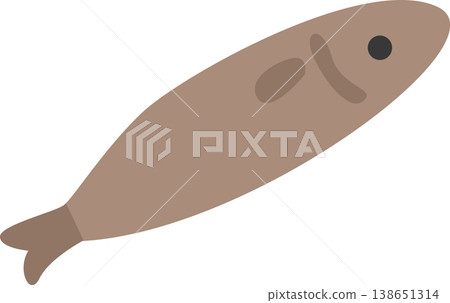 Single fish flat minimal illustration 138651314