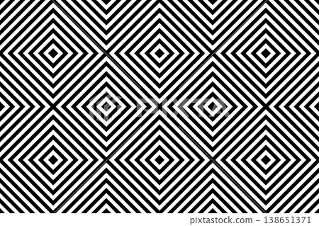 Seamless Diagonal Geometric Checked Black and White Pattern. 138651371
