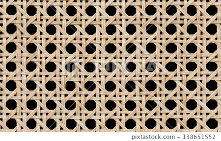 Rattan texture as background for design projects in crafting and interior decoration 138651552