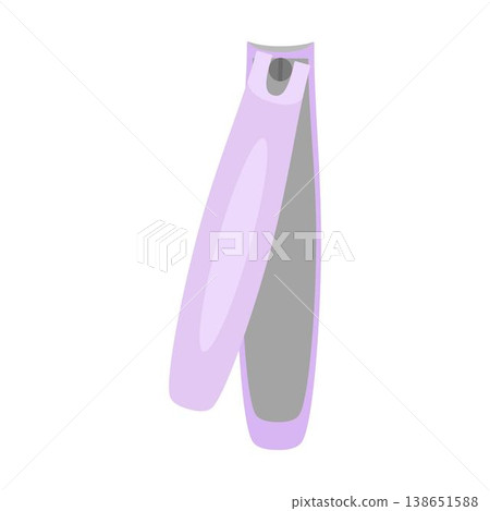 nail clipper cutter isolated on white, flat style 138651588