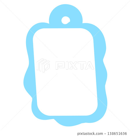 Cute blue doodle frame tag with scallop edge hand drawn rectangle shape border for kids scrapbooking Cute blue doodle frame tag with scallop edge hand drawn rectangle shape border for kids scrapbooking 138651636