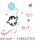 Cute penguin hanging with thread 138652501