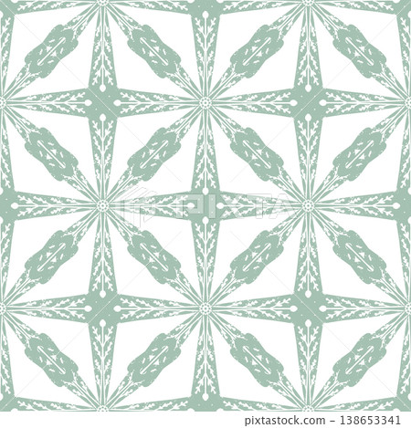 Seamless ornamental pattern in hand drawn textured style. Symmetrical decorative design with vintage feel. Perfect for textile, wallpaper, packaging, branding and surface design. Seamless ornamental pattern in hand drawn textured style. Symmetrical decorative design with vintage feel. Perfect for textile, wallpaper, packaging, branding and surface design. 138653341