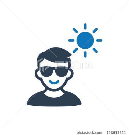 Enjoying Sunny Summer Day Icon 138653851