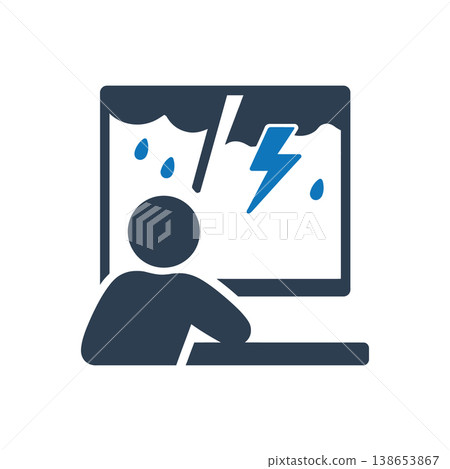 Indoor Storm Safety Icon 138653867