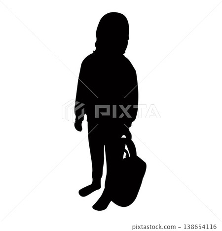 a girl body silhouette vector 138654116