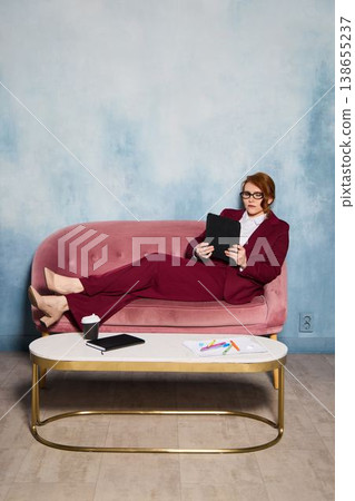 Casual branding planning with colorful notes and comfortable setting 138655237
