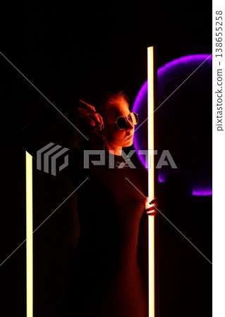 Moody scene with luminous accents and delicate movements Moody scene with luminous accents and delicate movements 138655258