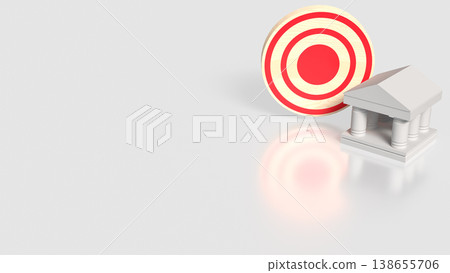 Bank Financial Target Goal Investment Concept 3d render. 138655706