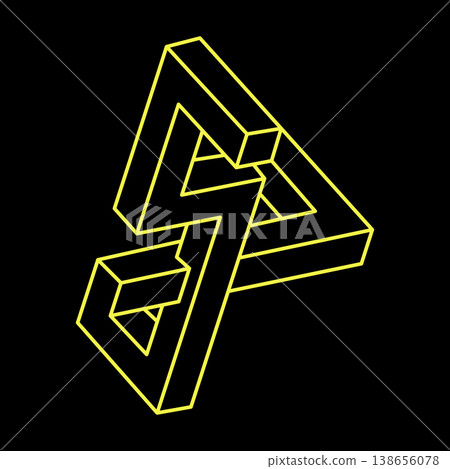 Impossible optical illusion shapes. Optical art objects. Impossible figures. Sacred geometry. Impossible optical illusion shapes. Optical art objects. Impossible figures. Sacred geometry. 138656078