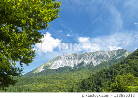 奧大山(鍵掛峠附近)的新綠色和初夏景色 奧大山(鍵掛峠附近)的新綠色和初夏景色 138656318