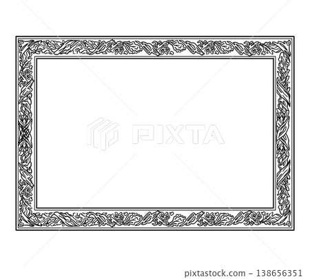 Abstract baroque design element frame vector illustration Abstract baroque design element frame vector illustration 138656351
