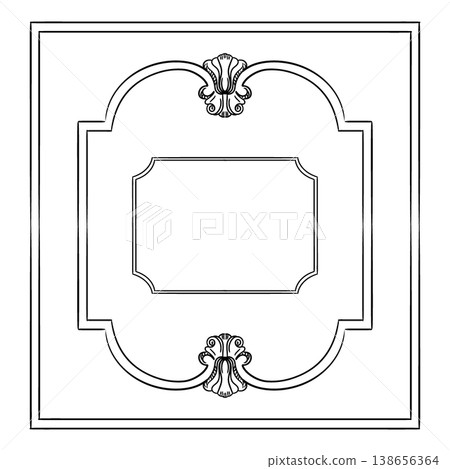 Vintage border in classic style vector illustration Vintage border in classic style vector illustration 138656364