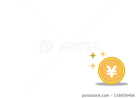 圓形硬幣，閃閃發光，白色背景，留白，向量圖 138656406