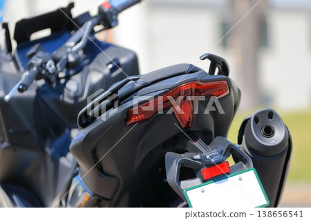 Image of a big scooter's taillight Image of a big scooter's taillight 138656541