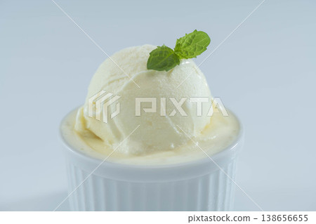 Vanilla ice cream dessert Vanilla ice cream dessert 138656655