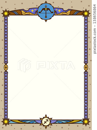 Sagittarius illustration frame (color 2) Sagittarius illustration frame (color 2) 138656864