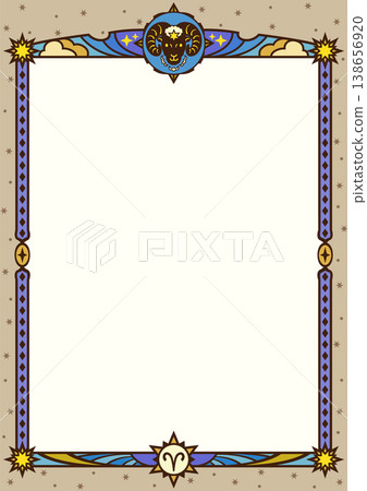 Aries illustration frame (color 2) Aries illustration frame (color 2) 138656920