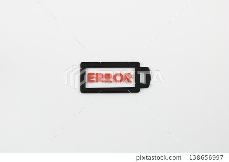 A warning tag with red text indicates an error. 138656997