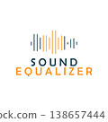 Modern Equalizer Sound Logo Music Audio Wave Digital Branding Design 138657444