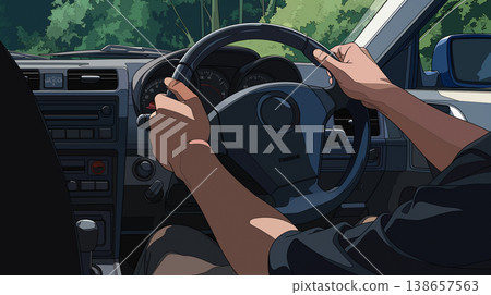 這些插圖極具沉浸感，描繪了駕駛時的車內視角。逼真的方向盤和儀錶板刻畫，對於汽車愛好者來說絕對是一大享受。 138657563