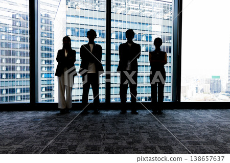 Business group silhouette Business group silhouette 138657637