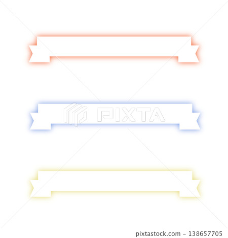 A set of three simple white ribbon banners, including horizontal frame headings, labels, and background design elements. A set of three simple white ribbon banners, including horizontal frame headings, labels, and background design elements. 138657705