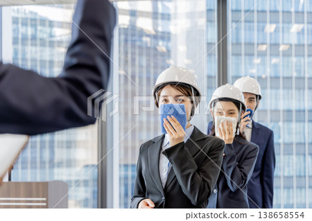 High-rise building evacuation drill 138658554