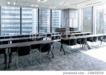 Stylish conference room in a high-rise building Stylish conference room in a high-rise building 138658559
