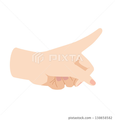 Left hand pointing 138658582