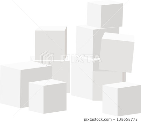Illustration of stacked cardboard boxes Illustration of stacked cardboard boxes 138658772