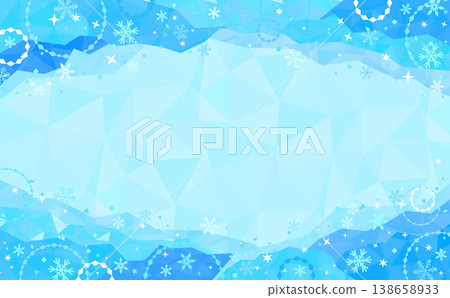 Pop-style cool ice frame and ice background 3_horizontal 138658933