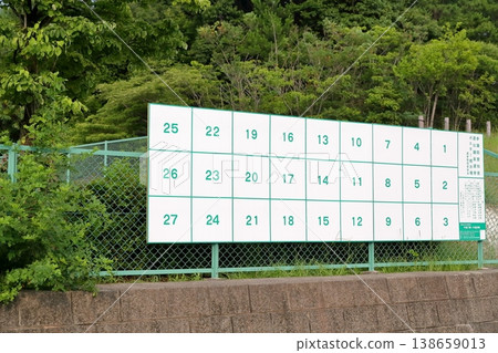 Election poster display areas: Numbered poster display areas that blend into the city landscape. Election poster display areas: Numbered poster display areas that blend into the city landscape. 138659013