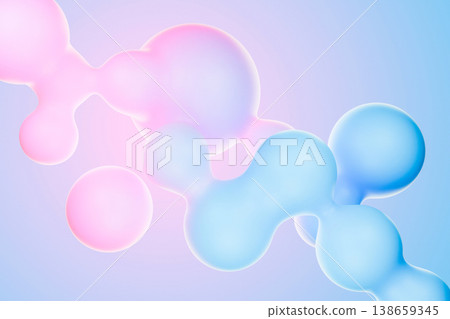 Abstract pink and purple liquid blobs on pastel background Abstract pink and purple liquid blobs on pastel background 138659345