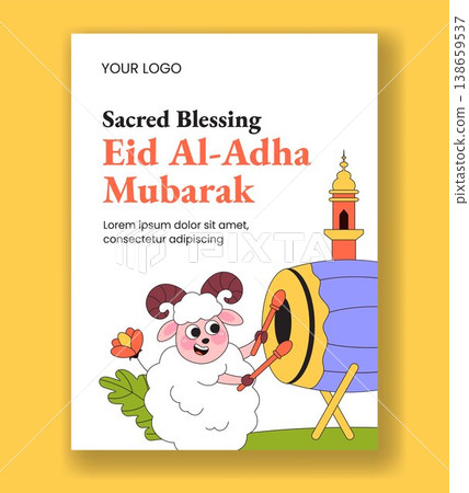 Social Media Vertical Poster Flat Cartoon Hand Drawn Happy Eid Al Adha Social Media Vertical Poster Flat Cartoon Hand Drawn Happy Eid Al Adha 138659537