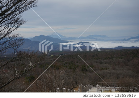 Natural scenery viewed from the beautiful forest during the snowmelt season. Natural scenery viewed from the beautiful forest during the snowmelt season. 138659619