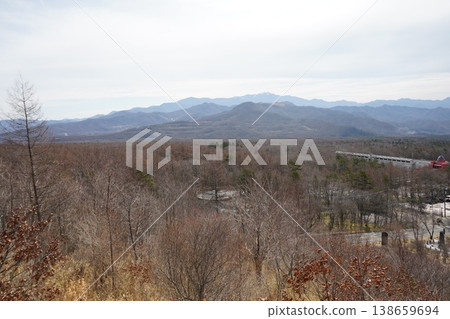 Natural scenery viewed from the beautiful forest during the snowmelt season. Natural scenery viewed from the beautiful forest during the snowmelt season. 138659694