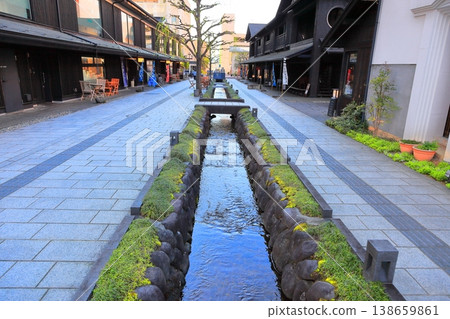 Goten-zeki Weir in the afternoon; Goten-zeki Weir in Nanokamachi, a town of water. Goten-zeki Weir in the afternoon; Goten-zeki Weir in Nanokamachi, a town of water. 138659861