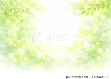 Gentle background illustration surrounded by fresh greenery (AI) 138660693