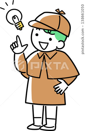 A detective boy who had an idea 138661050