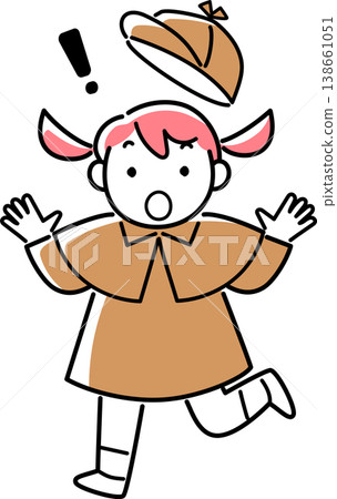 The surprised detective girl 138661051