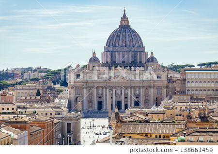 St Peters Basilica Rome Italy, iconic landmark for religious and cultural reasons. 138661459