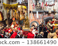 Neapolitan Presepe diorama, Bishop leads a vibrant street procession of townspeople in Naples. 138661490