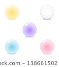 Plump, round material, 5-color set, gel-like, glossy gradient, transparent design material. 138661502